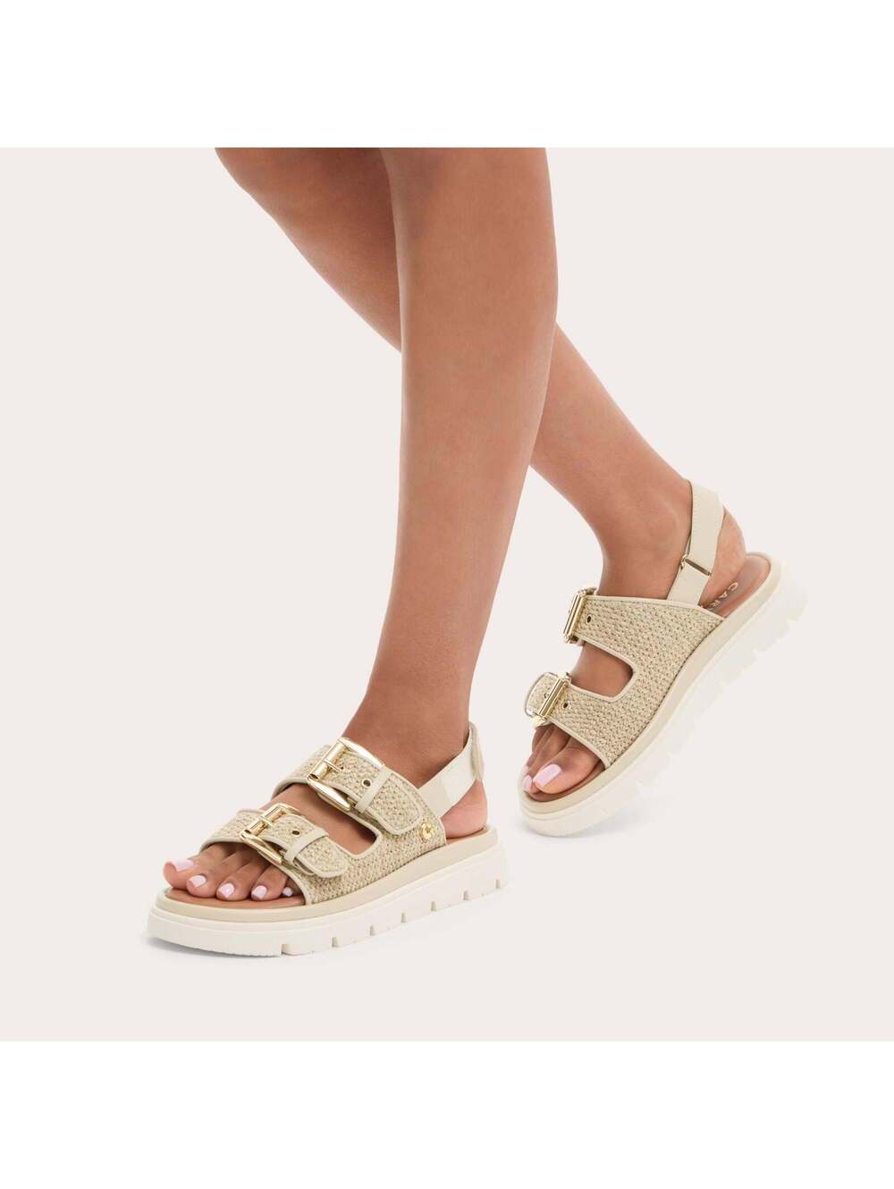 Carvela Pavilion Slingback Beige Raffia Sandal EU 39 / US 8